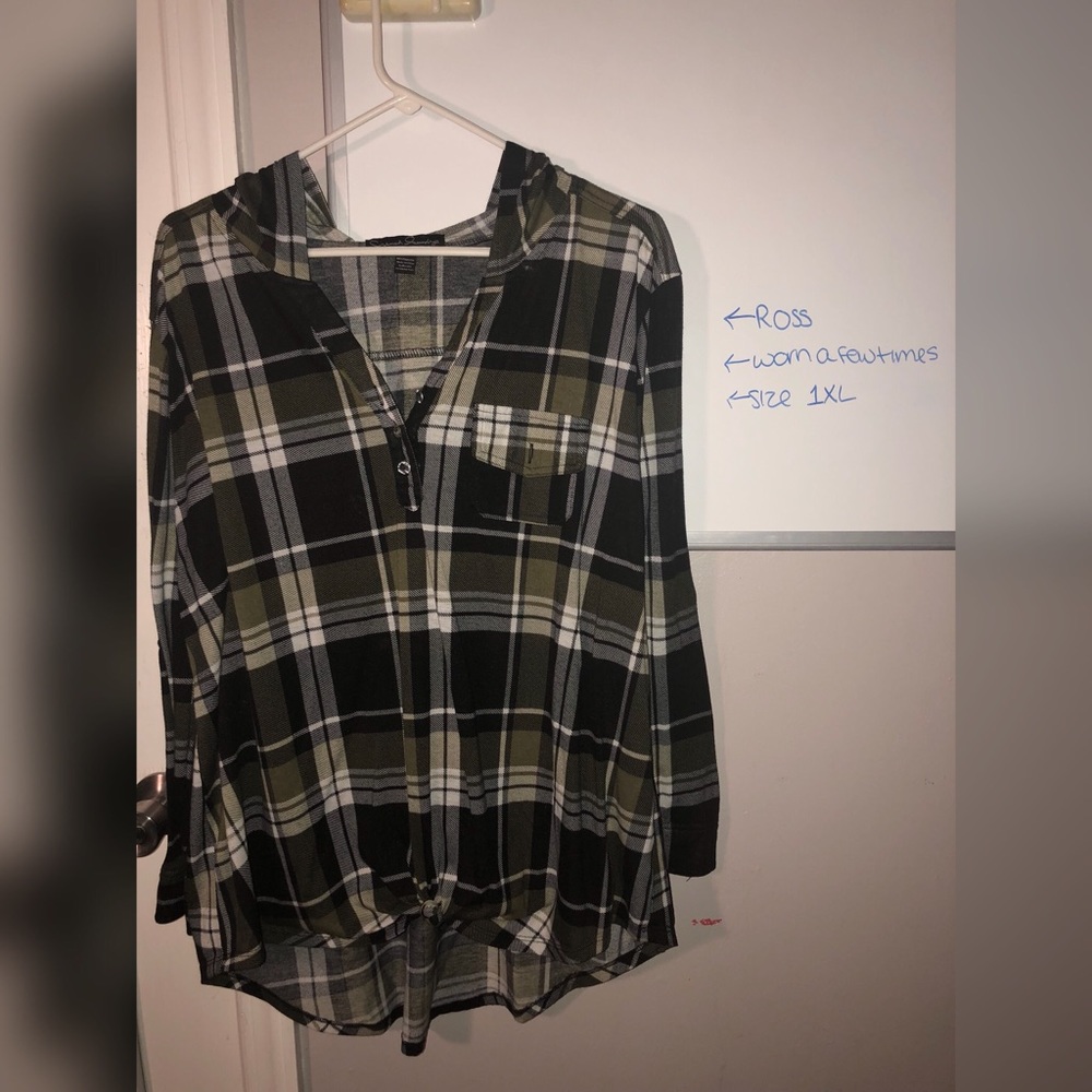 Green & White Flannel